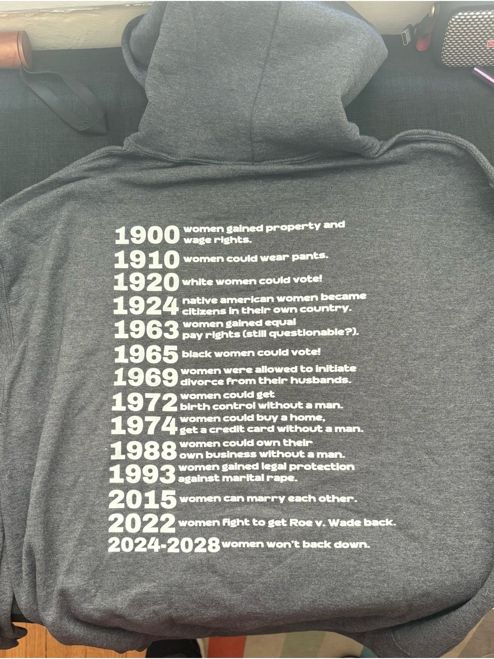 Gildan Dark Gray Pullover Hoodie with White Witch Graphic - Picture 2 of 3